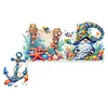 (US Local)Ocean Goblin 5D DIY Wooden Door Topper Diamond Painting Door Corner Decor