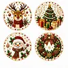 [Upgrade]4Pcs Acrylic Special Shape Xmas DIY Waterproof Diamond Painting Coaster Kit