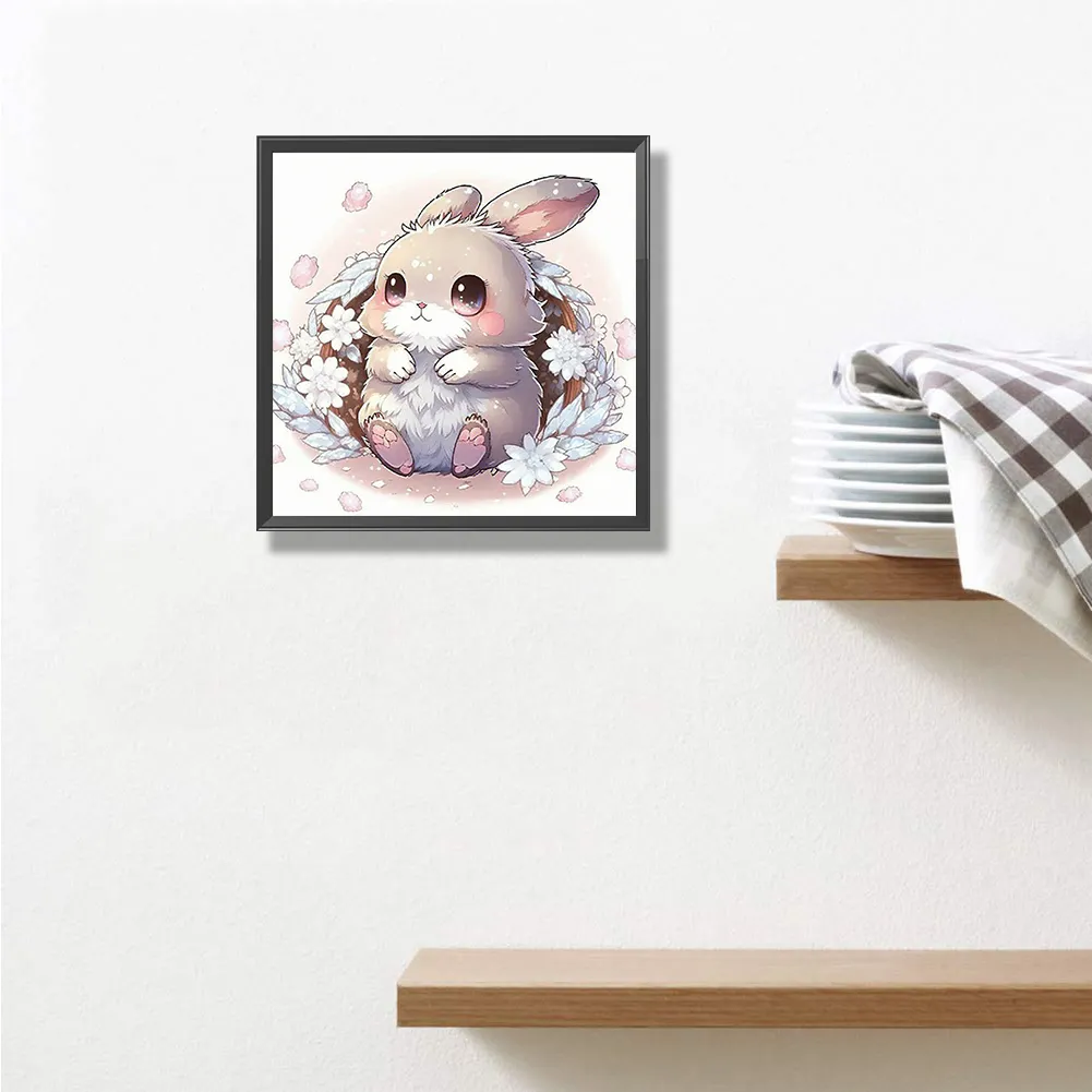 Full Round Diamond Painting 30*30cm - Rabbit