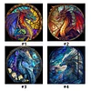 Stained Glass Dragon-Full Embroidery 3 Strands 11CT Stamped Cross Stitch-40*40CM