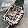 Cartier Santos Large Skeleton WHSA0009 Black ADLC steel case with leather strap 40mm Super Clone