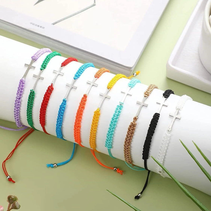 Style Hot Cross Bracelet Fashion Simple Hand-woven Adjustable Men’s And Women’s Bracelet