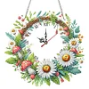 DIY Daisy Mushroom Diamond Clock Art Pendant Home Wall Decoration Crafts
