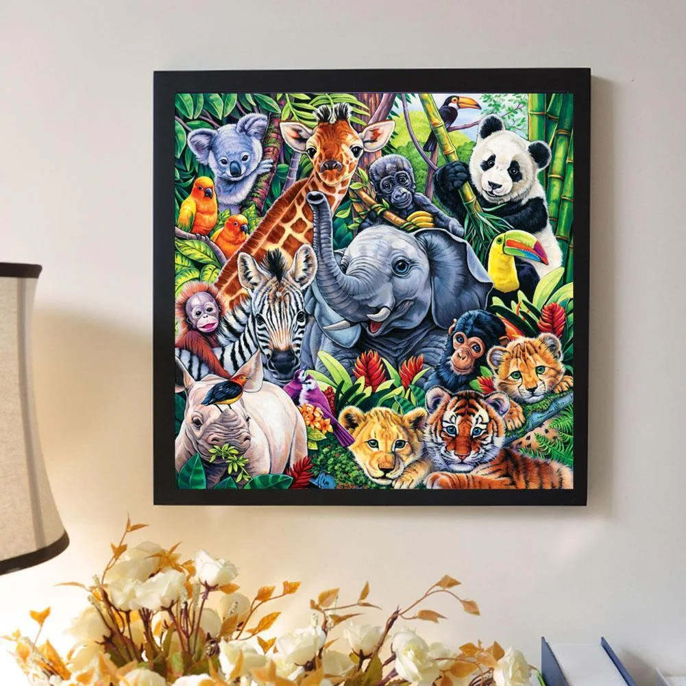 Diamond Painting - Full Round Drill - Variety of Animals(30*30cm)