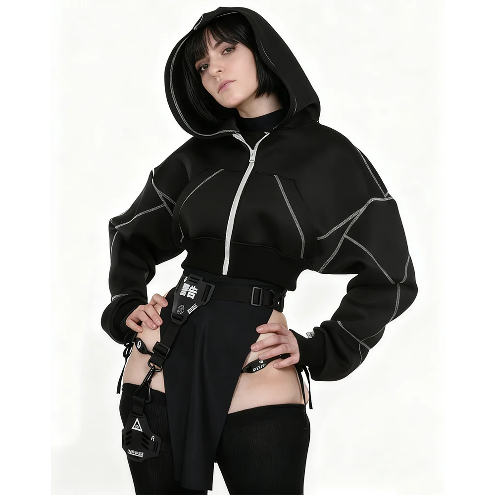Cyberpunk Futuristic Mechanical Style Women's Sports Yoga Outfit Set