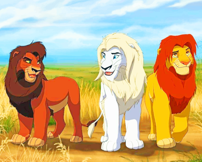 

Simba Kimba And Kovu – Paint By Numbers - 40*50CM, 501 Original