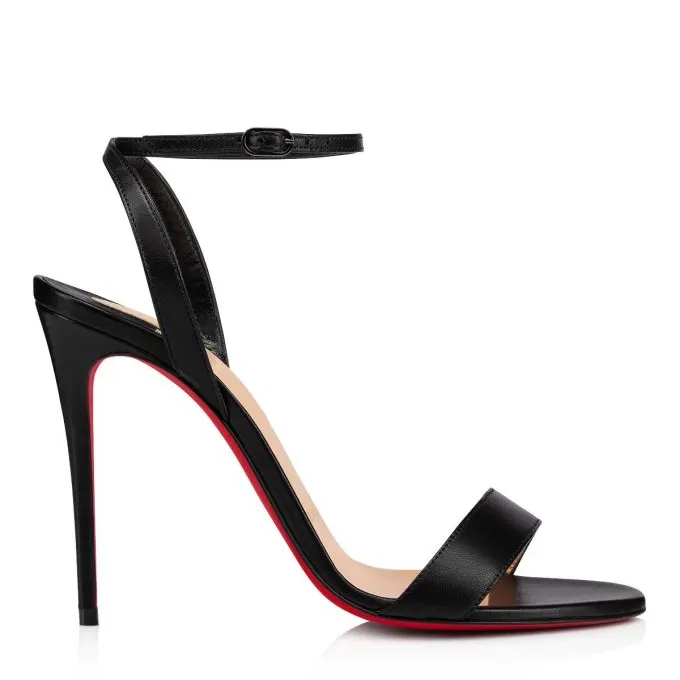 100mm Fashion Open Toe Ankle Slim Lace Up Pumps Matte Sandals Red Soles-vocosishoes