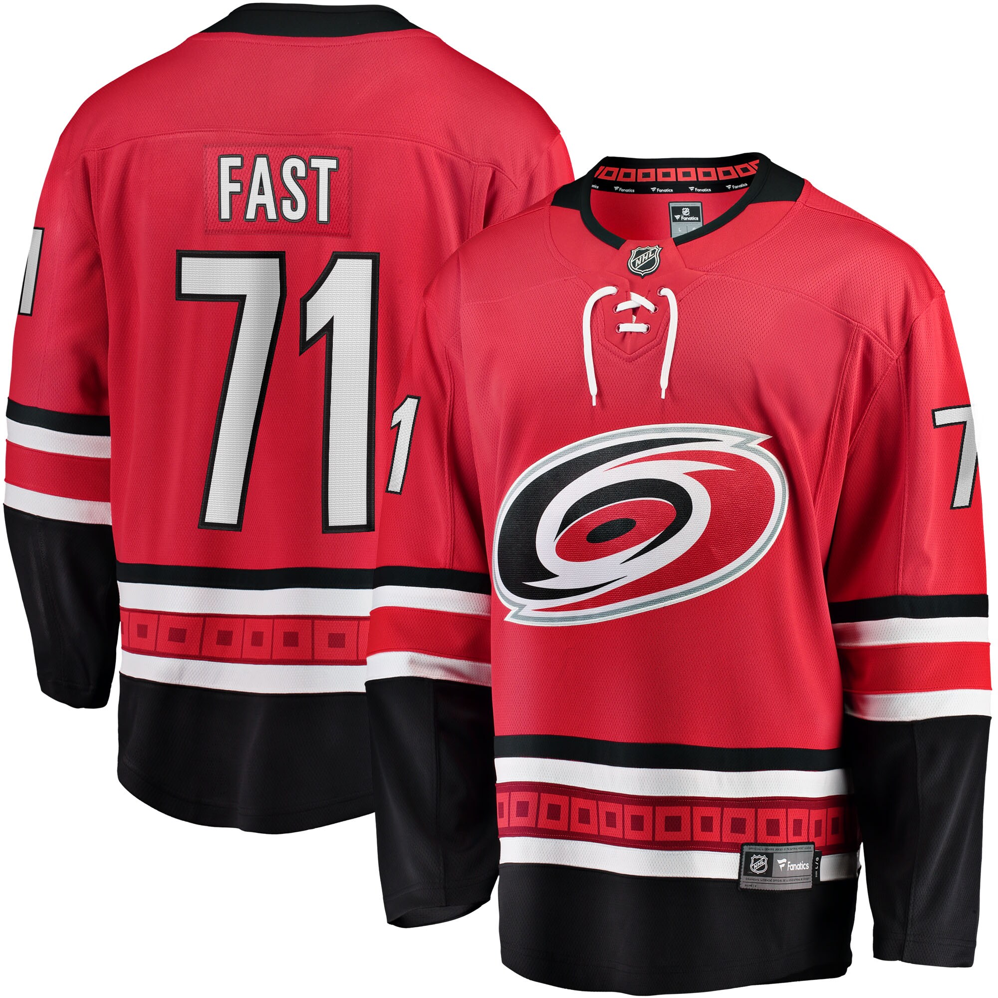 Jesper Fast Carolina Hurricanes Fanatics Alternate Breakaway Jersey &ndash; Red mysite