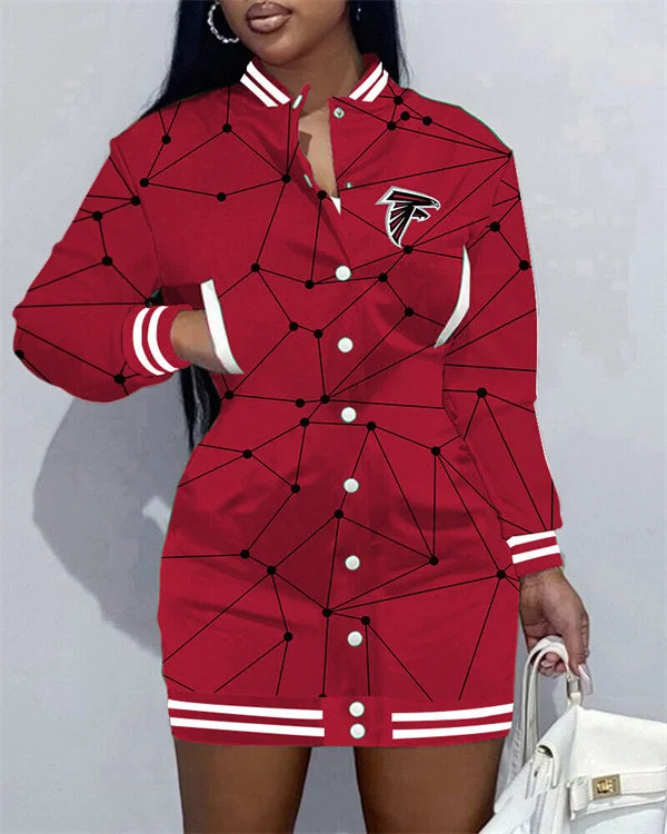 Atlanta Falcons
Limited Edition Button Down Long Sleeve Jacket Dress