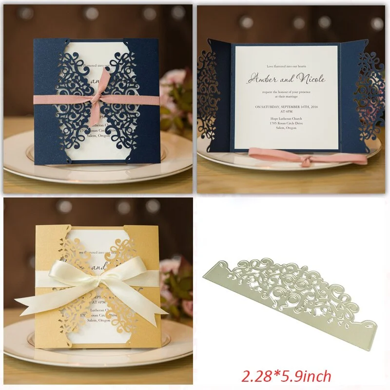 Wedding Invitation Dies Scrapbooking Metal Cutting Dies New 2019 Valentine's Day Decoration Craft Dies Cut for Card Making