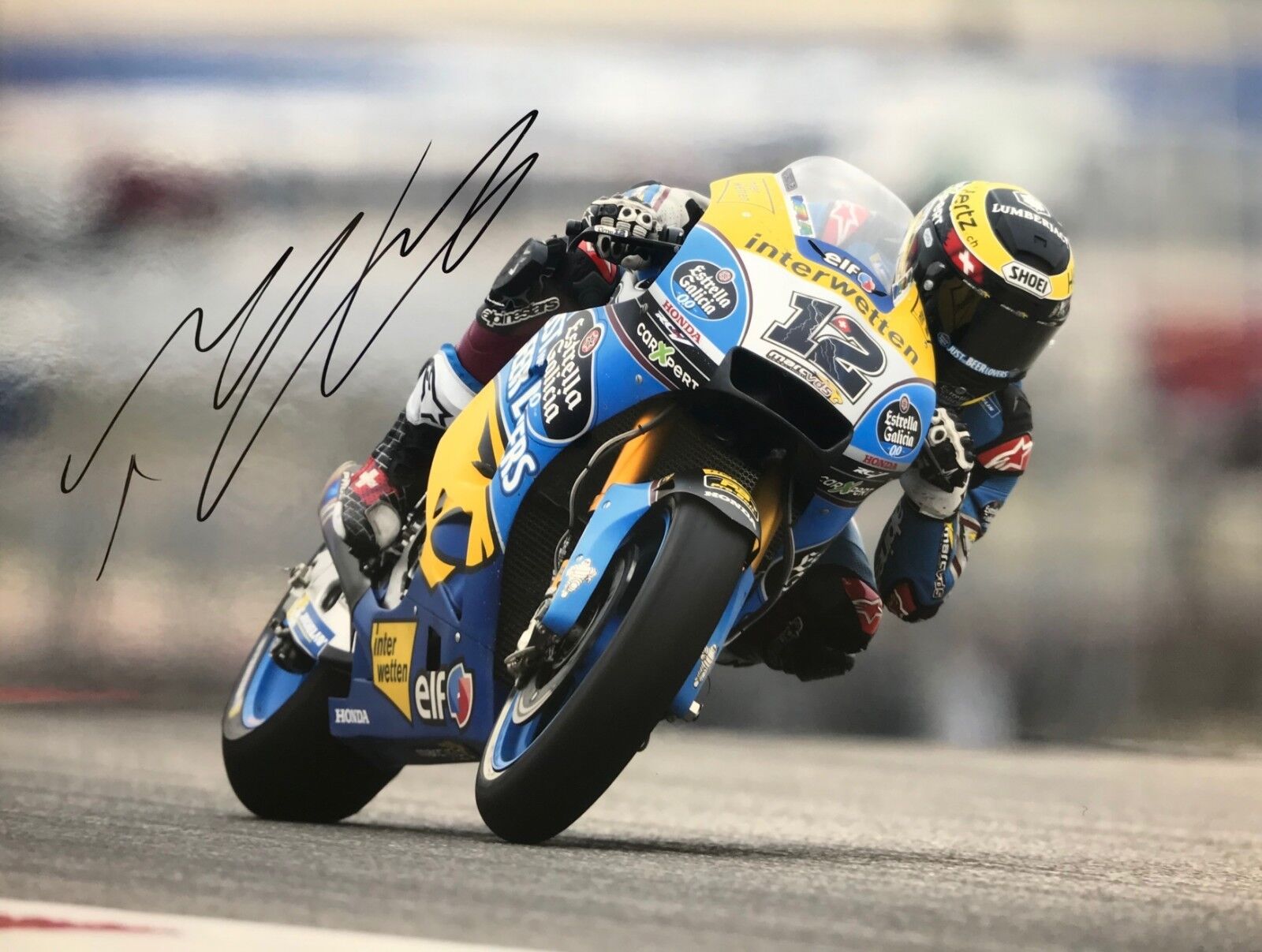 THOMAS LUTHI HAND SIGNED 16X12 Photo Poster painting MARC VDS HONDA MOTOGP 2018 1.