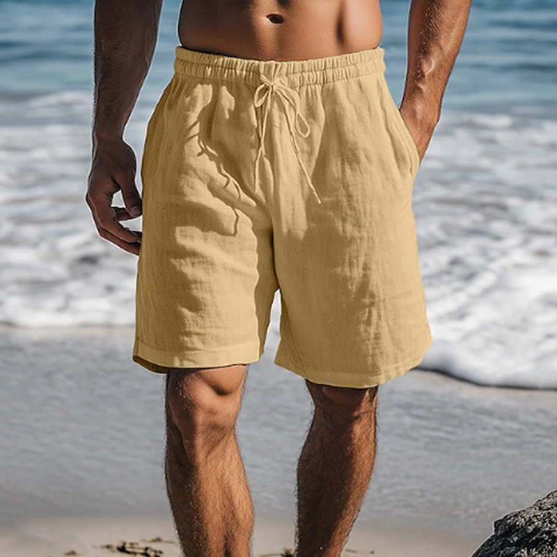  Men's Stylish Black Beach Shorts for Summer - Perfect for Casual Wear and Outdoor Activities
