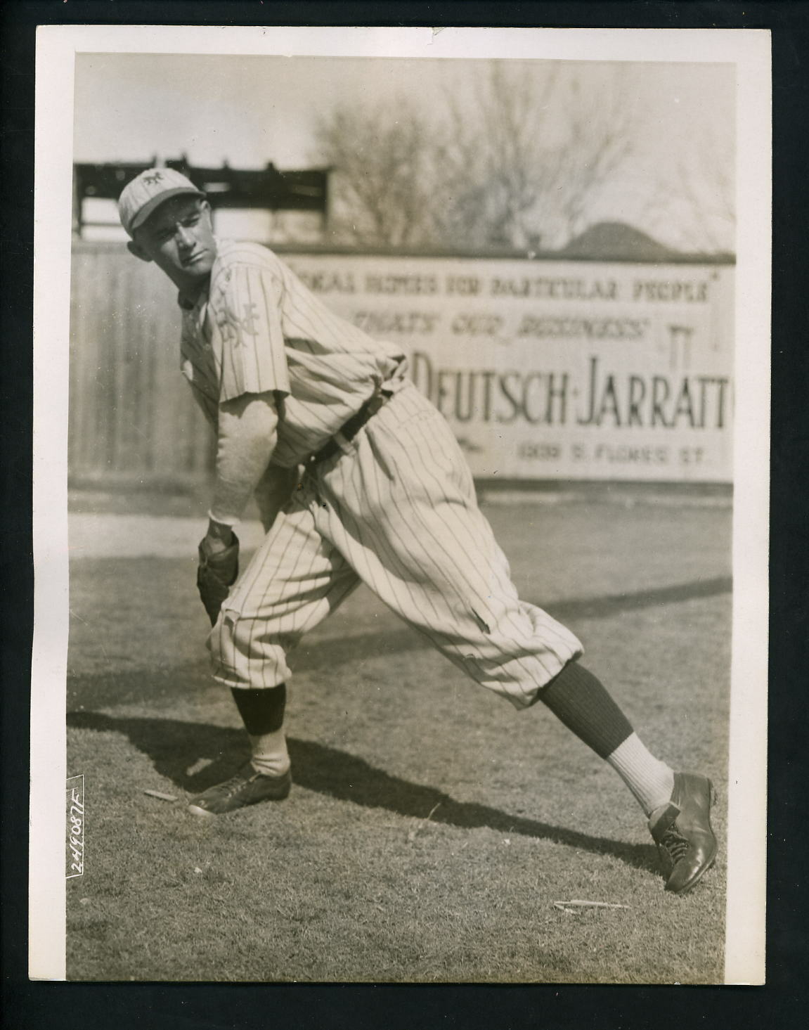 Snook Evans 1921 TYPE 1 Underwood & Underwood Press Photo Poster painting New York Giants