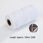 2mm Cotton Cord 100m Craft String Macrame String for Wall Hanging