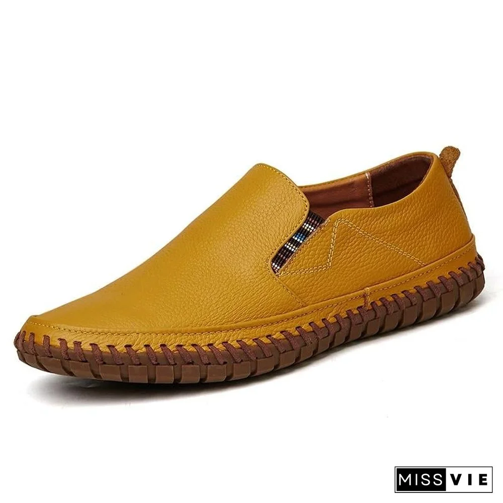 Leather Men Shoes Slip On Shoes Leather Loafers Mens Moccasins Shoes Italian Designer Shoes