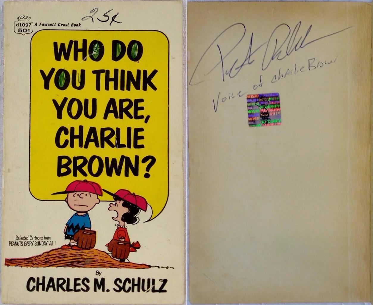 Peter Robbins Signed Who Do You Think You Are Charlie Brown Book OCD Exclusive