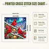Aurora Cardinals DIY 11CT Stamped Cross Stitch Kit 40*40cm