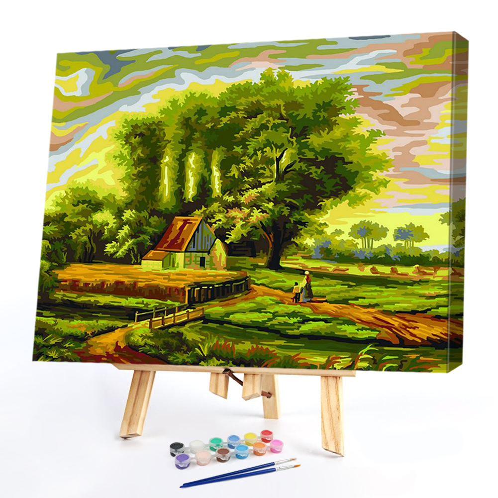 

40*50CM Paint By Numbers-Quiet Village, 501 Original