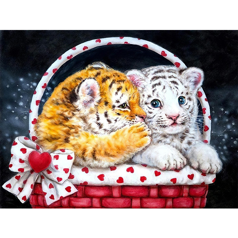 

40*30CM - Round Drill Diamond Painting - Tiger, 501 Original