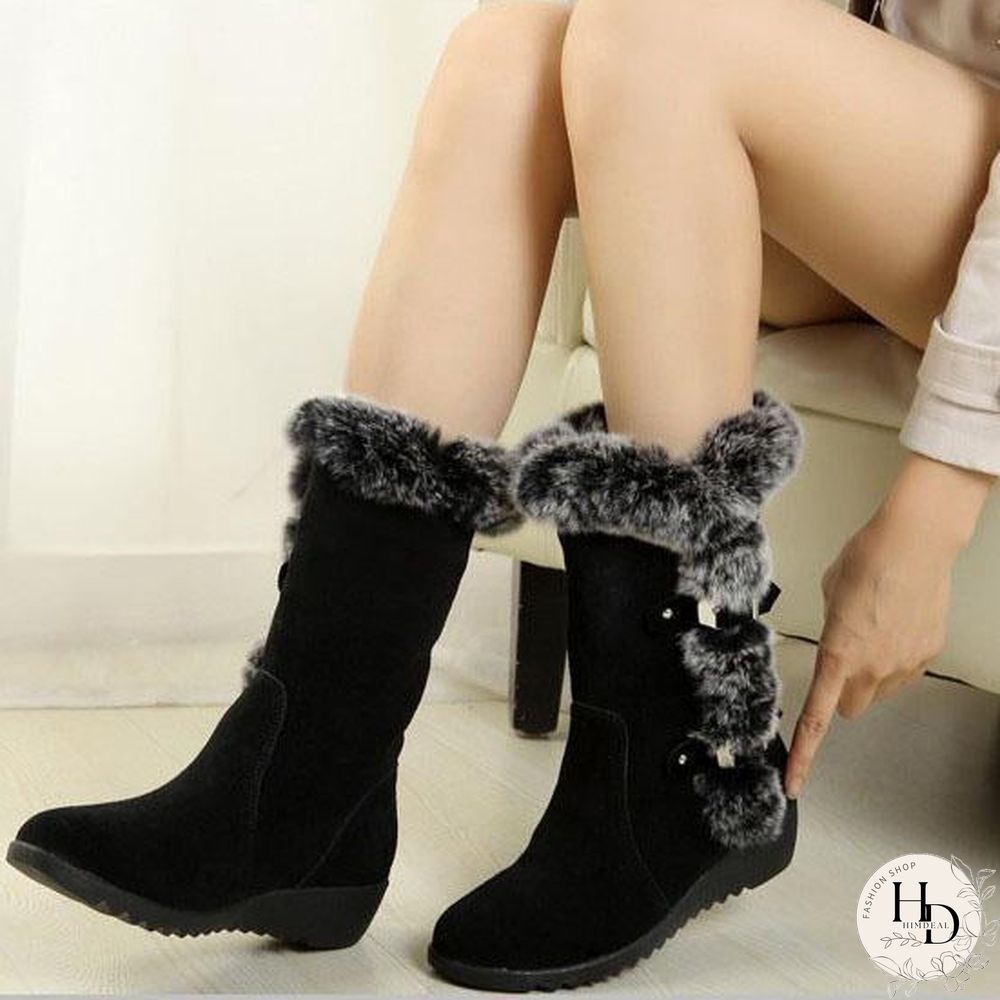 Women Warm Boots With Plush
