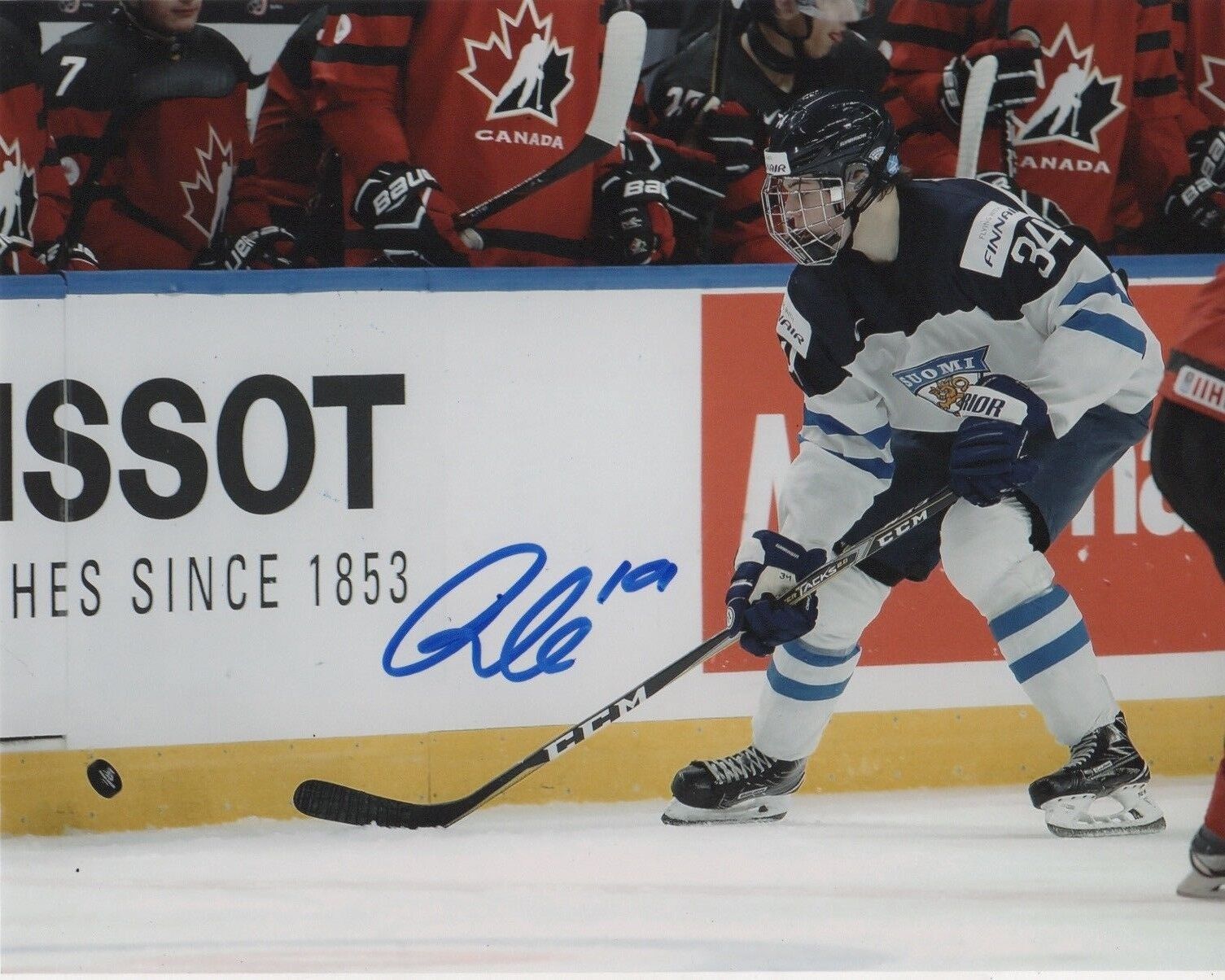 Team Finland Rasmus Kupari Signed Autographed 8x10 Photo Poster painting COA #2