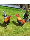 2PCS Chicken Sculpture Ornamental Rooster Decor Garden Statue Acrylic for Easter