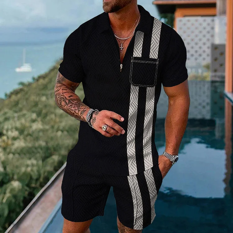 Men's Casual Striped outfit sets