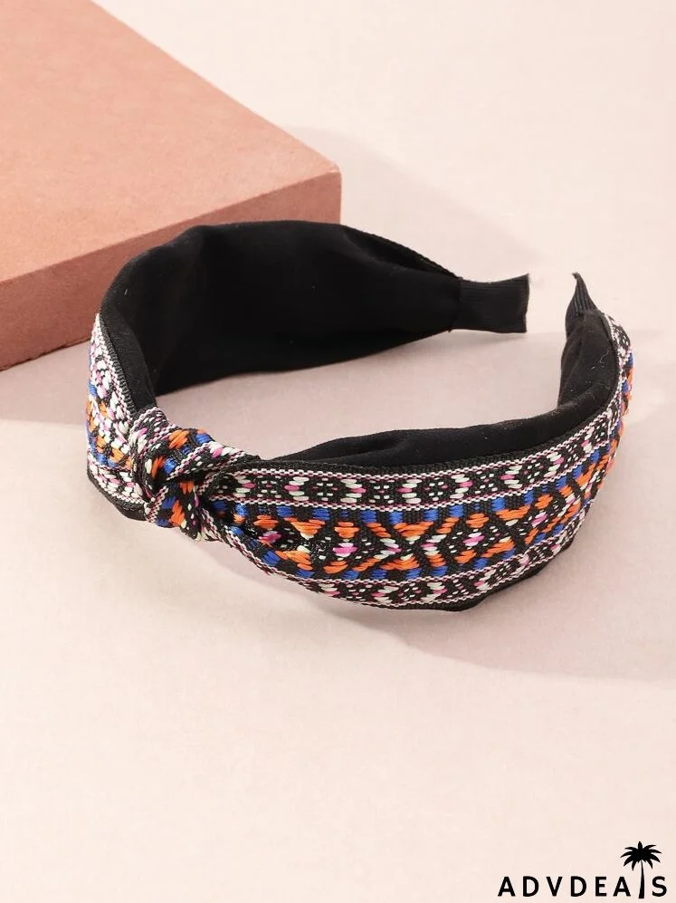 Color Block Knot Decor Headband