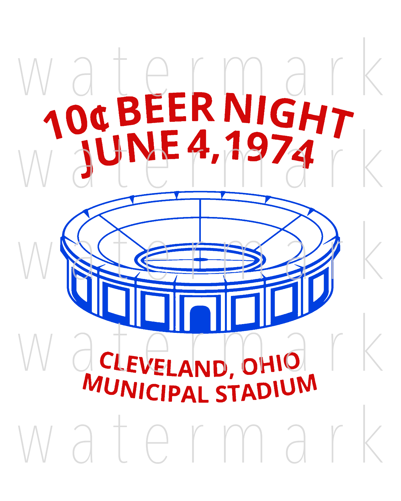 10 Cent Beer Night 1974 Cleveland Indians 8X10 inch print poster wall art RP