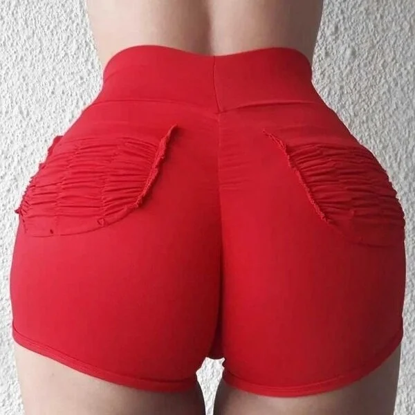 Shorts Women High Waist Bottom Summer Casual Beachwear Solid Color Sexy Slim Skinny Womens Booty Shorts Pink Black Blue Pocket