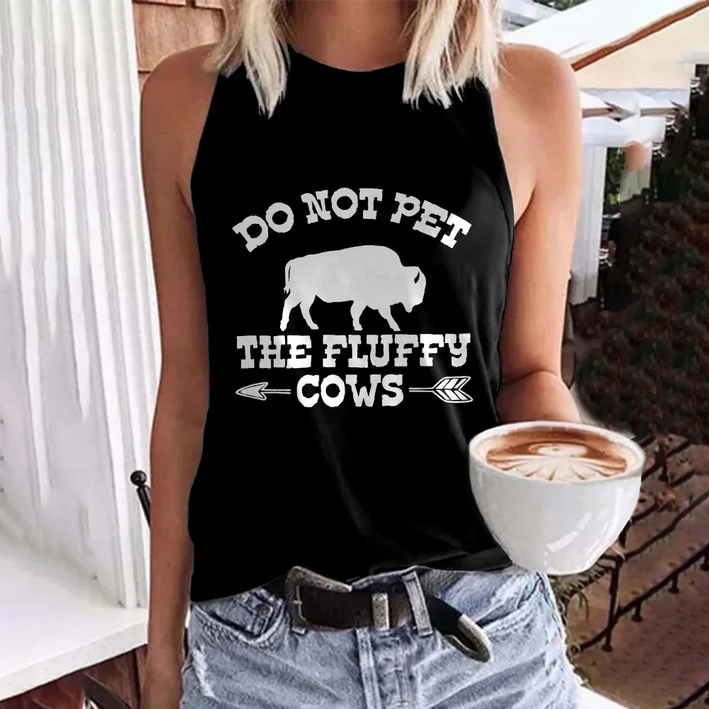 Do Not Pet The Fluffy Cows Tank Top