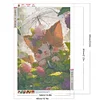 (40*60cm)Cat with Umbrella - Full Round Drill Diamond Painting
