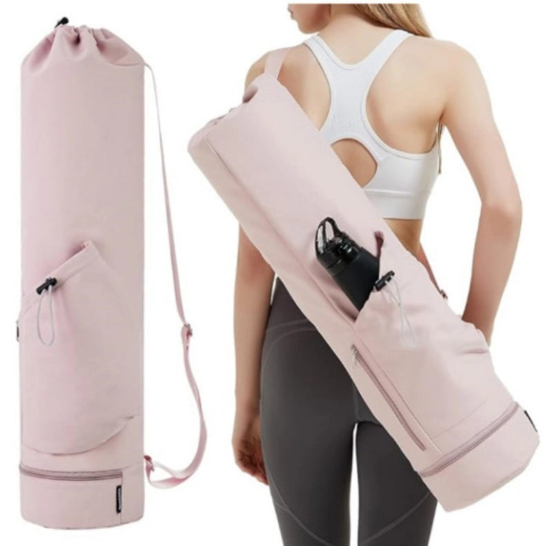 In Stock Yoga Mat Bag With Water Bottle Pocket And Bottom Wet Bag Sports Yoga Mat Strap Multifunctional Storage Bag