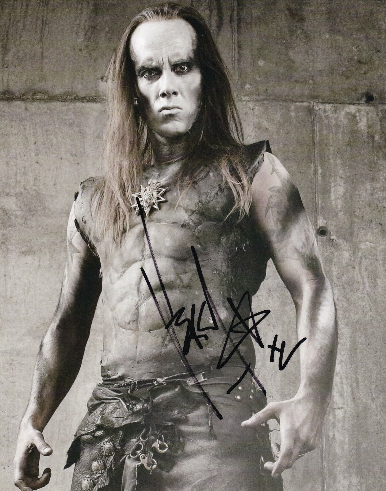 Nergal from Behemoth REAL hand SIGNED Photo Poster painting #3 COA Autographed Death Metal Band