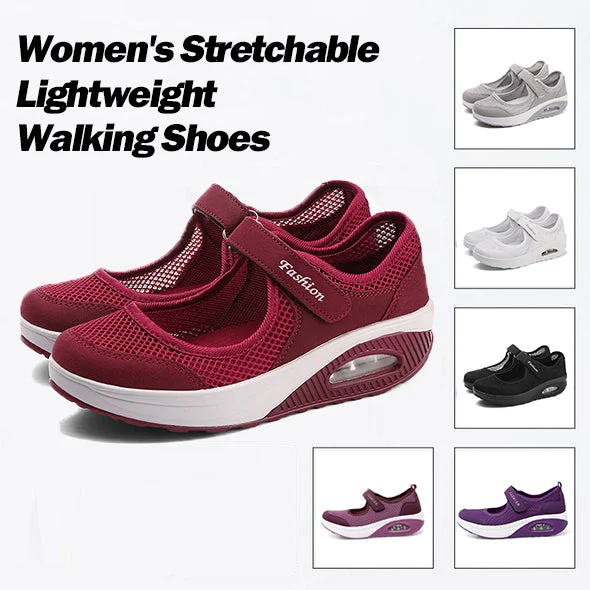 STRETCHABLE BREATHABLE LIGHTWEIGHT WALKING SHOES