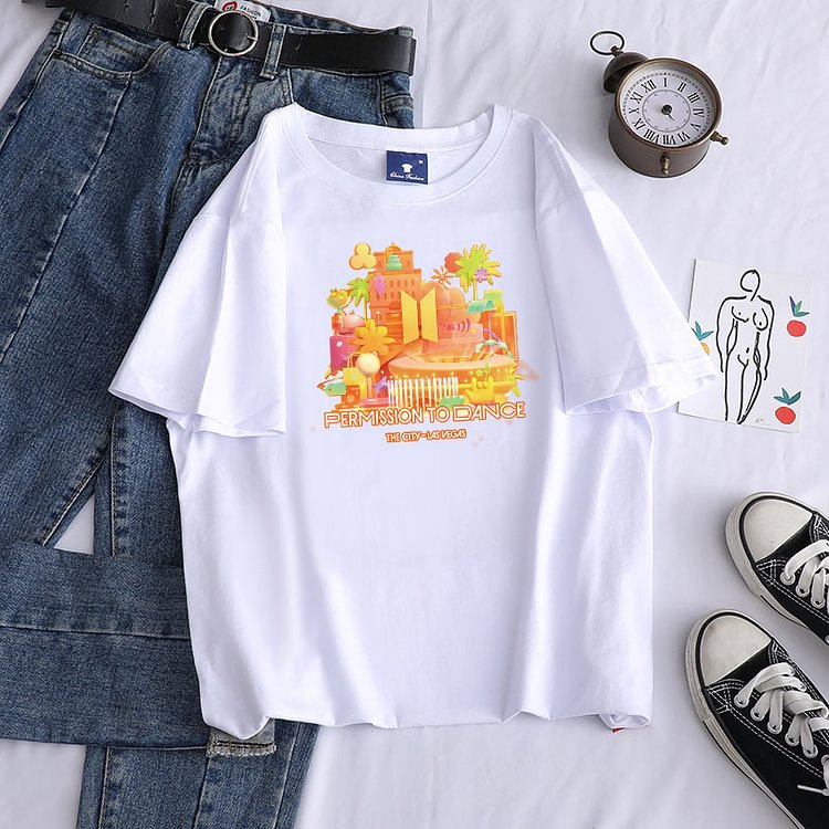 Permission To Dance Las Vegas City Candy Color T-shirt