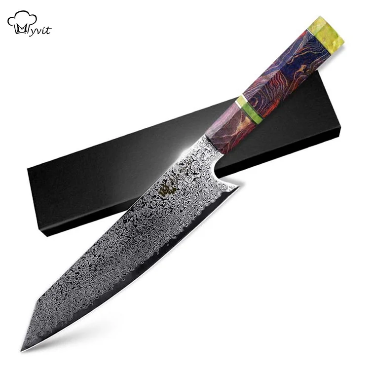 MYVIT Damascus Knife 8 Inch Kitchen Japanese Knife 67 Layer VG10 High Carbon Stainless Steel Knife