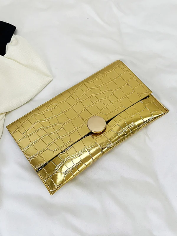 Split-Joint Shiny Geometric Handbags Bags