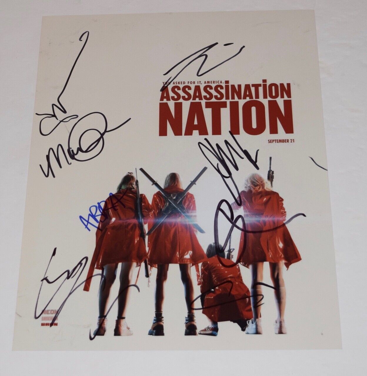 Assassination Nation Cast Signed Autographed 11x14 Photo Poster painting x8 Suki Waterhouse COA