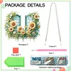 Diamond Painting Acrylic Sunflower Window Hanging Pendant Home Decor