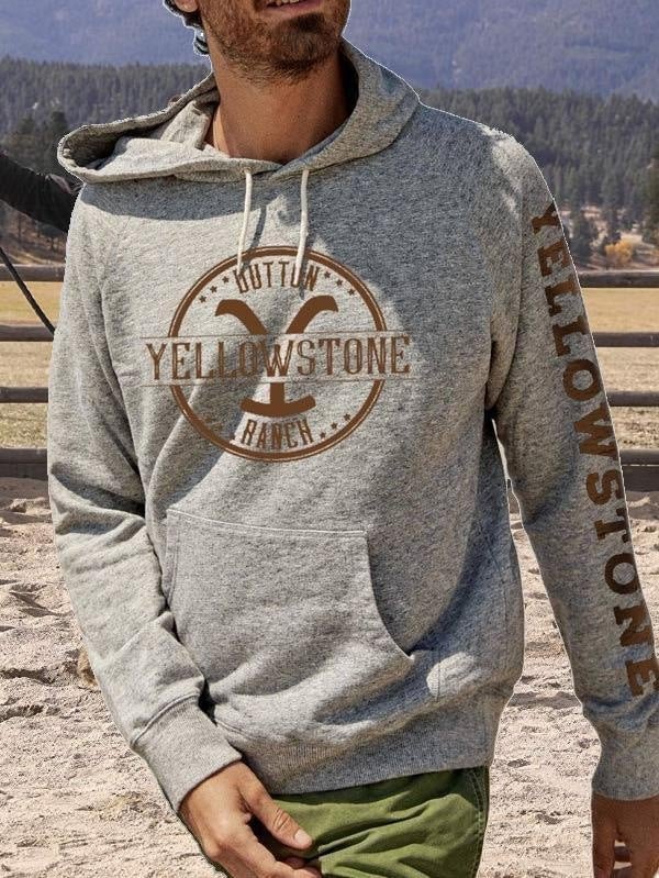 YELLOWSTONE Men's Hoodie Sweatshirt US Size