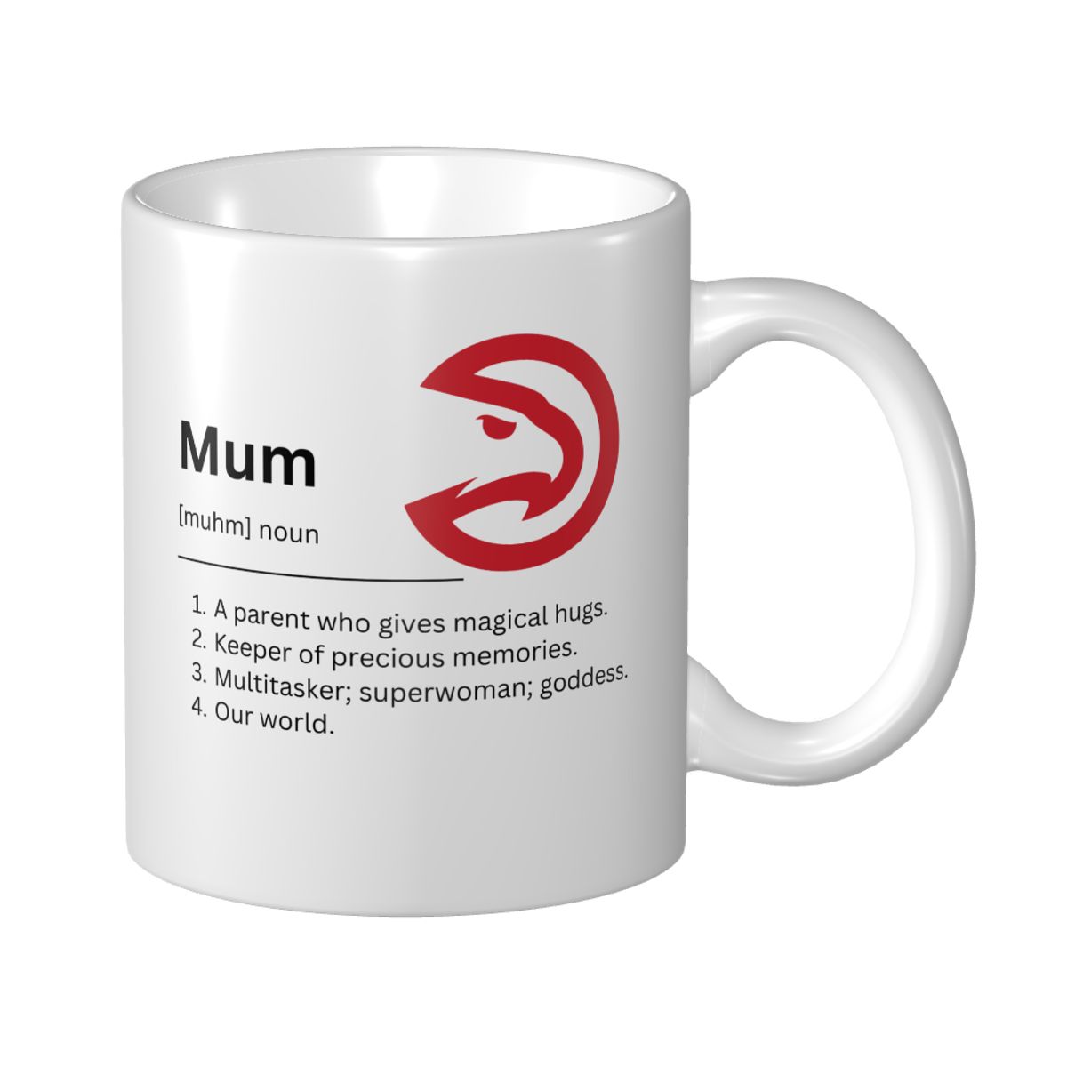Atlanta Hawks Minimalist Dictionary Mother's Day Ceramic Mug