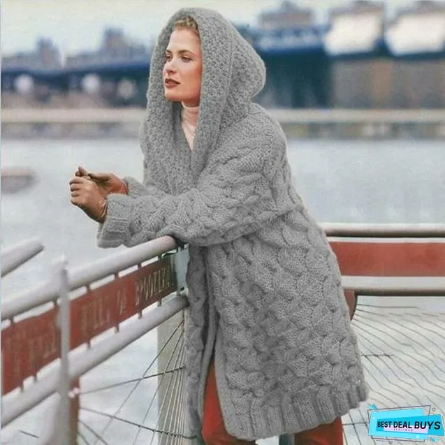 Elegant Solid Knitted Cardigan