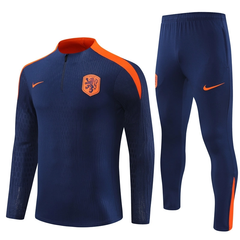 2024 Netherlands Long Sleeve Navy Blue Training Suit