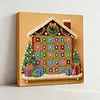 (25x25cm)DIY Pearl Painting Xmas Framed Handmade Pearl Material Art Kit Living Room Decor