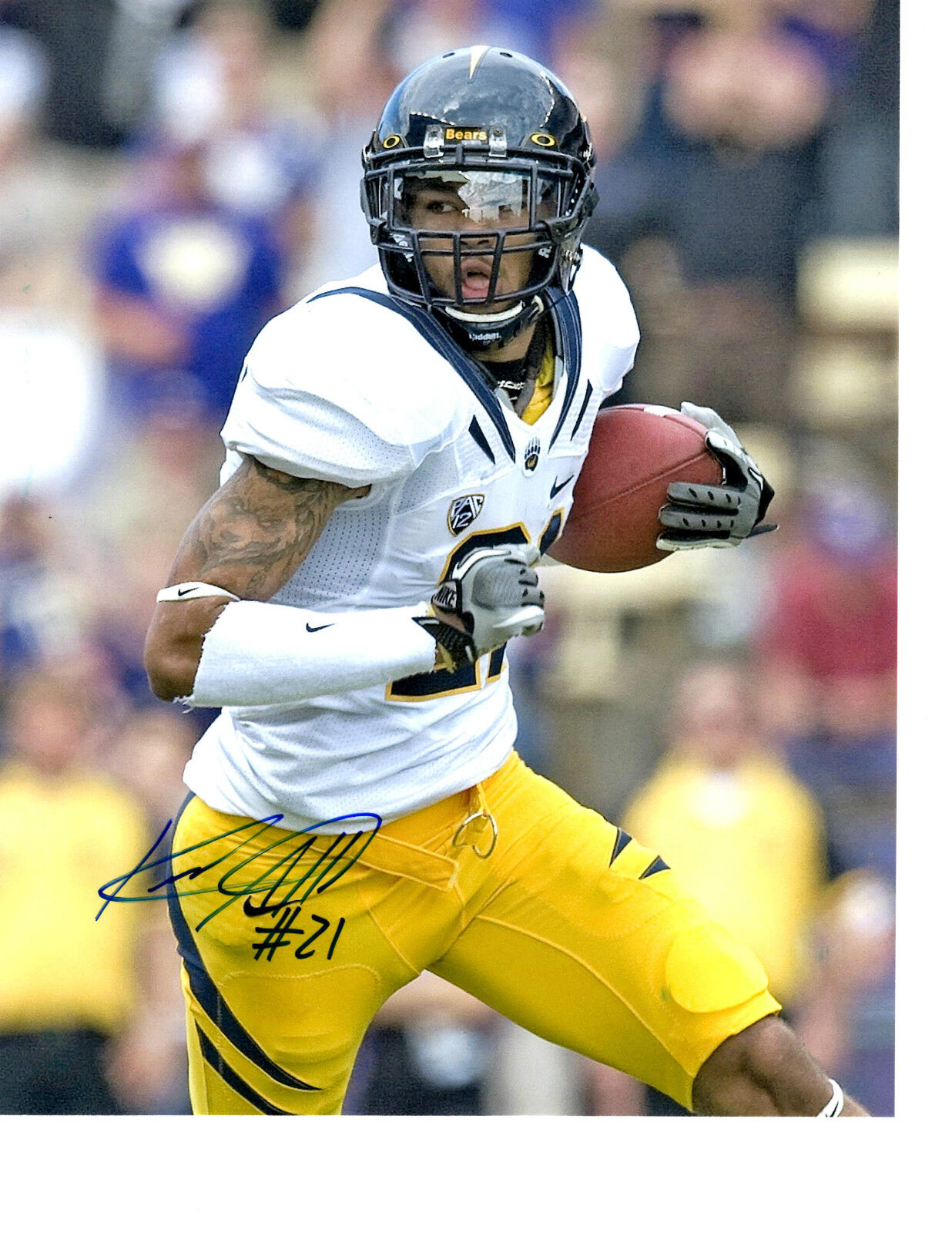 Keenan Allen California Bears hand signed autographed football Photo Poster painting 2013 Draft