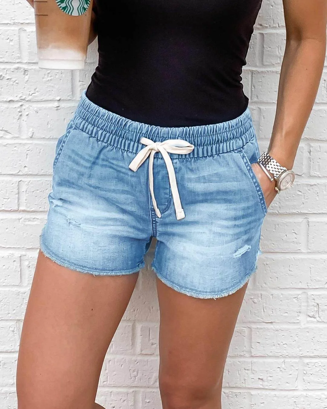 VigorDaily Washed Denim Shorts (2 COLORS)