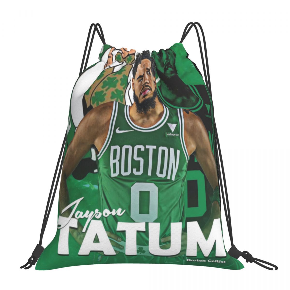 Boston Celtics Jayson Tatum Foldable Sports Gym Drawstring Bag