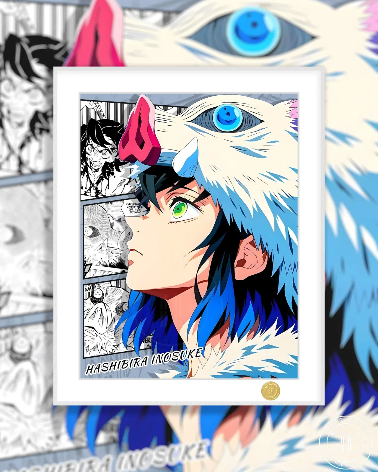 Modern Inosuke Inosuke Hashibira Decorative Painting - Demon Slayer: Kimetsu No Yaiba ...