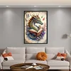 (Big Size) Dragon Reading Book - 11CT Stamped Cross Stitch 40*60cm/15.75*23.62in